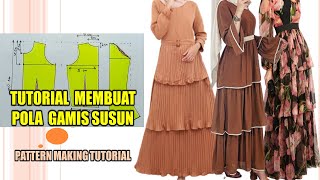 PECAH POLA GAMIS SUSUN ~ PATTERN MAKING TUTORIAL