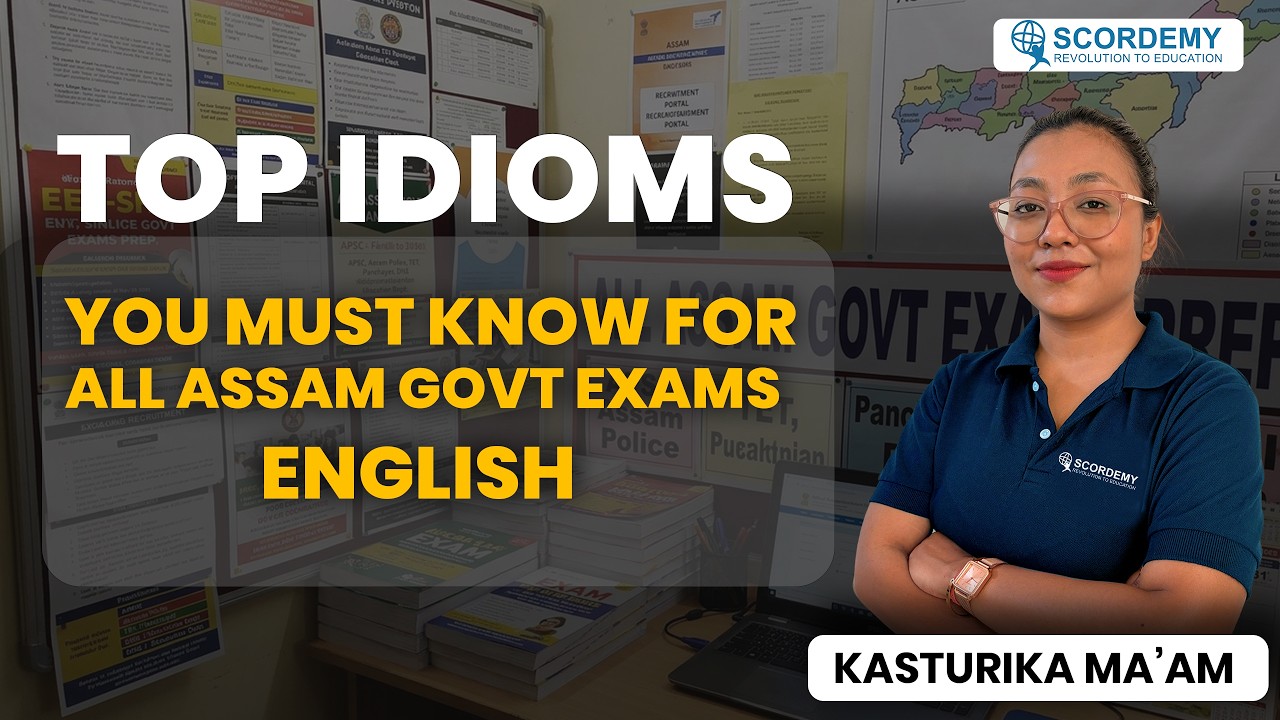 Most Important English Idioms & Phrases | All Assam Govt Exams | By Kasturika Ma'am