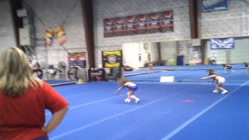 Front tuck forward roll roundoff bk handspring.