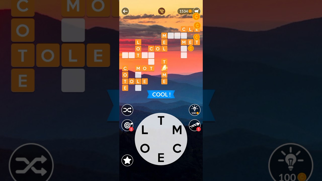 Wordscapes NUAGE 12 | Wordscapes Niveau 220 Solution