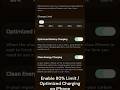 Enable 80% Limit or Optimized Charging on iPhone
