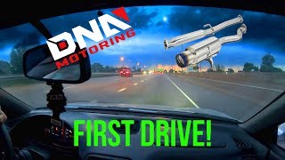Integra First Drive With New Exhaust (DNA Motoring Ebay Exhaust) - Night Cruising the Integra