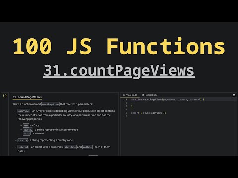 31. countPageViews | Solving 100 JS Functions