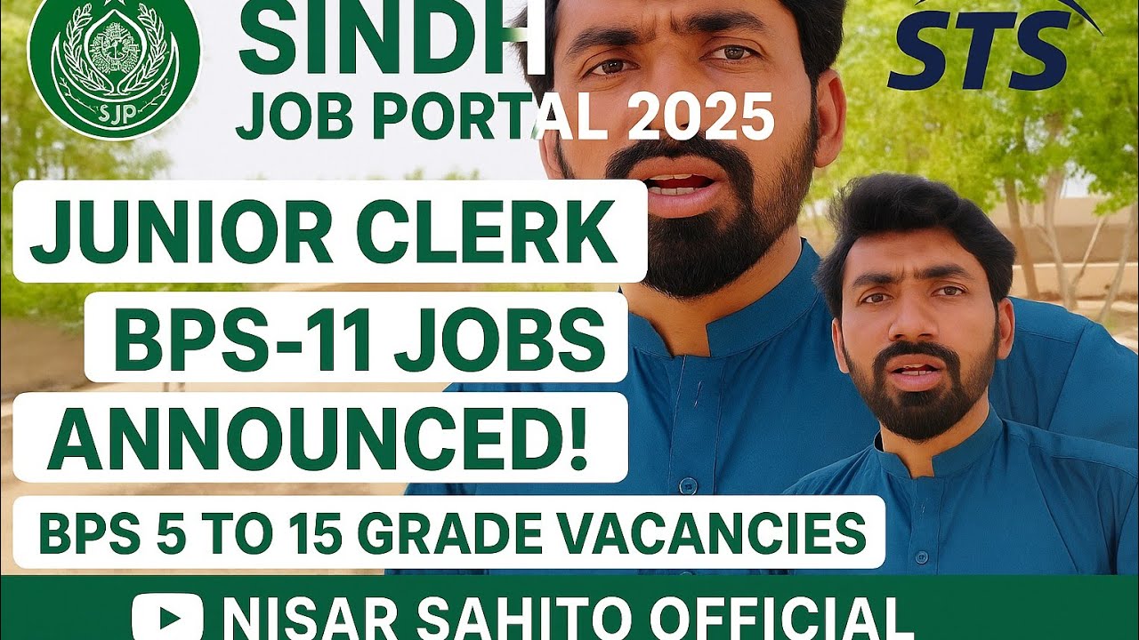 SJP | Sindh Job Portal | Junior Clerk BPS 11 Job Apply Online | BPS 5 ...