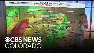 Monsoon moisture moves in bringing a risk of flooding a severe storms to Colorado