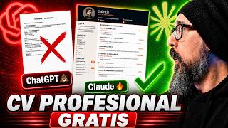 Crea tu CURRICULUM VITAE GRATIS CON IA [ 100% PROFESIONAL ] 🔥 Claude VS 💩 ChatGPT