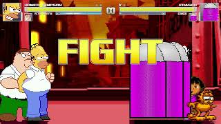 An Mugen Request Homer, Peter, Garfield, Dora Vs Eraser X4