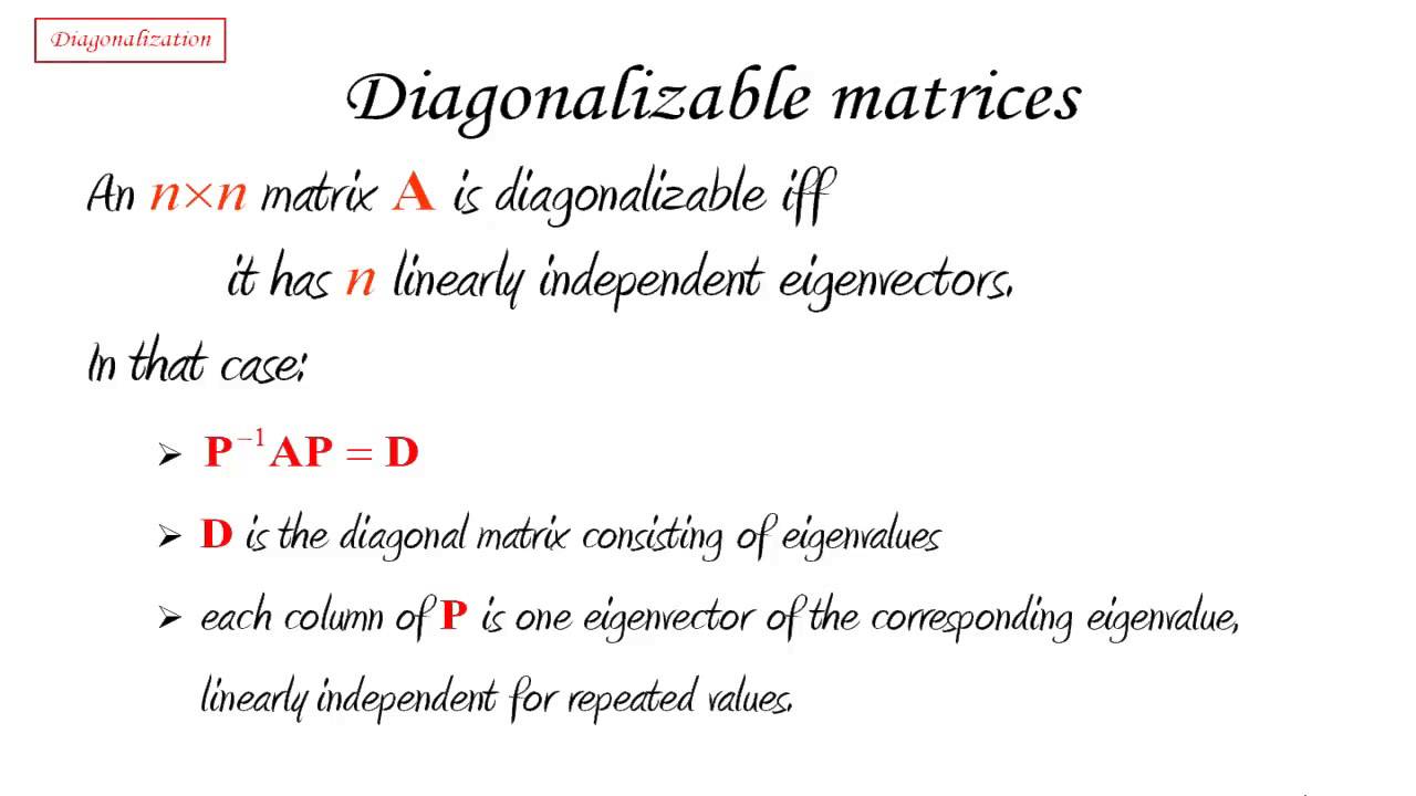 Diagonalization 3 YouTube