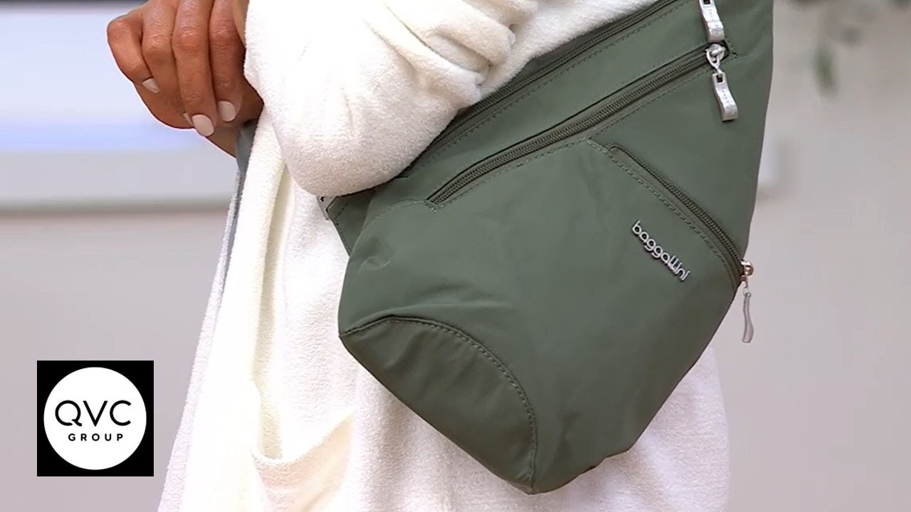 Baggallini TruNylon Multi Pocket Sling Bag | QVC - YouTube