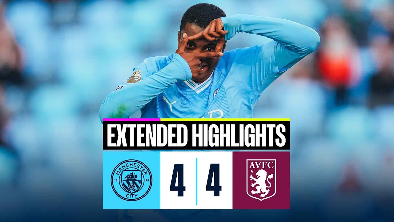 HIGHLIGHTS! EDS AND VILLA SHARE THE POINTS IN EIGHT GOAL THRILLER! Man City 4-4 Aston Villa PL2