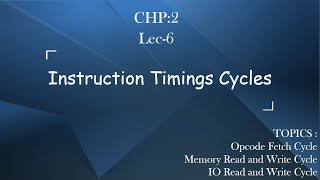 Celebrity Lec-06 :Chp-02 |8085 Machine Cycles| Opcode fetch machine cycle| Memory Read&Write |IO read&Write Wealth
