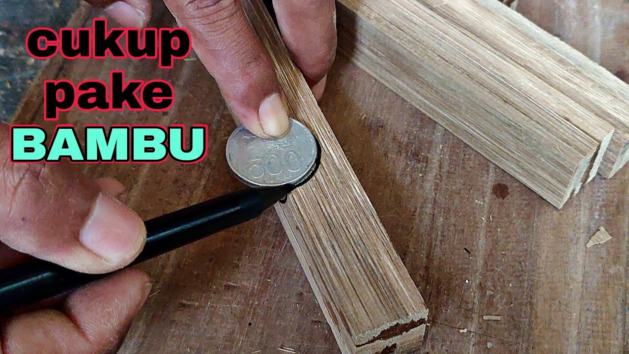 Membuat kaki Sangkar dari bambu