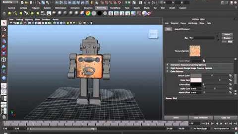 Maya Tutorials: 54-Using bitmap as texture.mov