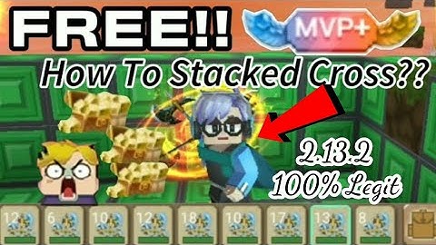 Skyblock How To Make Stacked Cross For EVERYONE!? 🤯😳🤗-(2.13.2) Blockman Go |