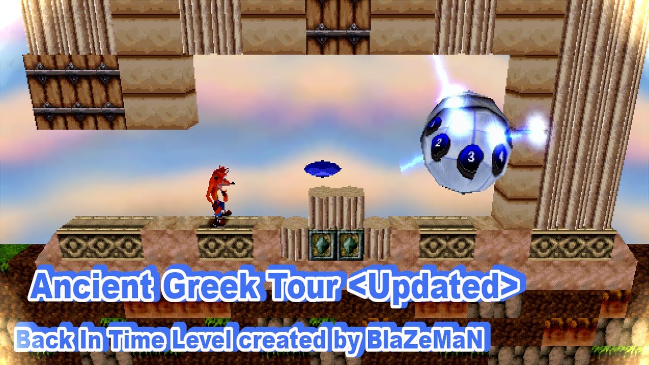 Ancient Greek Tour Crash Bandicoot Back In Time Level Walkthrough (Updated version)
