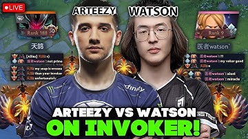 INSANE HIGH MMR GAME! ARTEEZY on TERRORBLADE vs TOP 9 RANK WATSON on INVOKER!