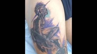 Achilles tattoo chris cosmos studio cyprus tziortzis