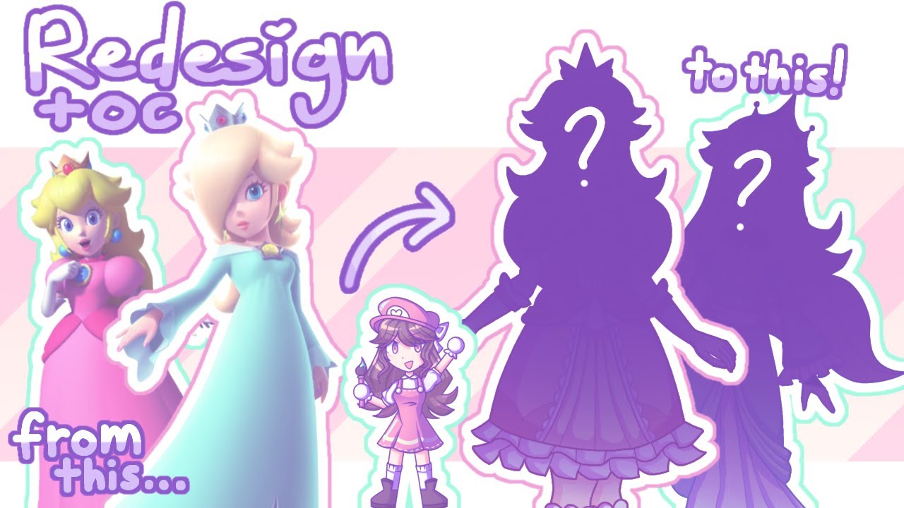 [OLD] ✧ redesigning mario princesses + oc! / speedpaint + tts commentary (this took 6 months)