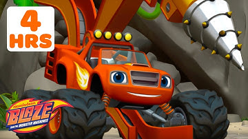 4 HOURS of BLAZING Monster Machine Transformations! | Blaze and the Monster Machines