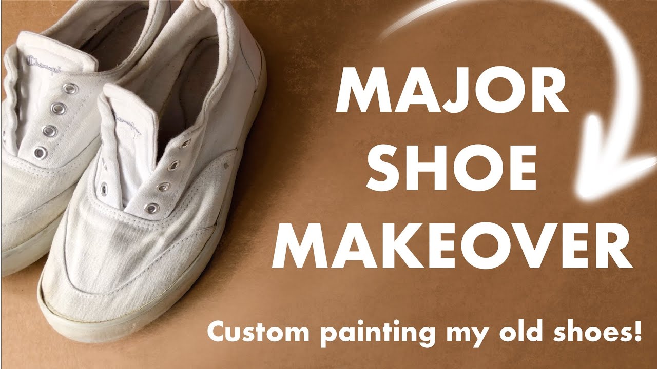 MAJOR SHOE MAKEOVER  DIY Painting Dirty Shoes Using Angelus Acrylic  Leather Paint 