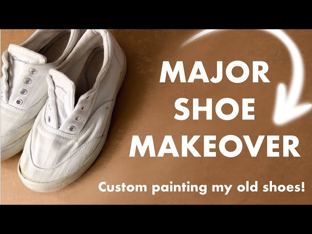 MAJOR SHOE MAKEOVER  DIY Painting Dirty Shoes Using Angelus