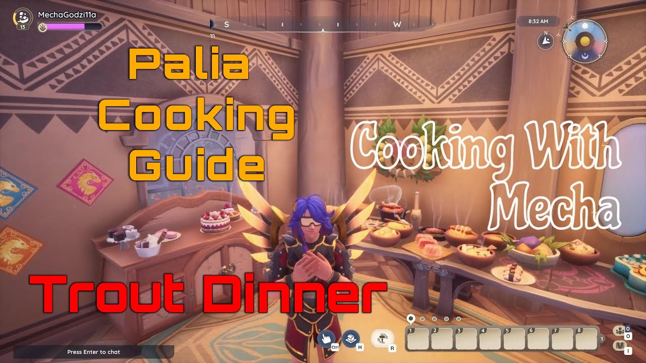 Cooking With Mecha - Cooking Trout Dinner in Palia