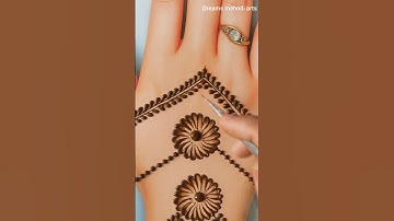 Easy and simple 1mint trick mehndi design|#mehndi  back hand mehndi design #dreamsmehndiarts