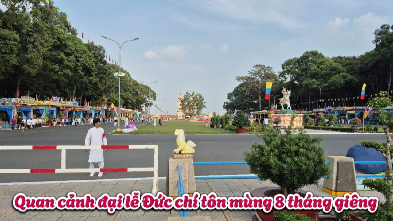 Quan cảnh đại lễ Đức Chí Tôn mùng 8 tháng giêng tại tòa thánh Tây Ninh || Châu ngọc vlog & bonsai 