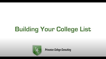 Building Your College List
