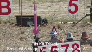 Smallest 3 stage rocket you will ever see!