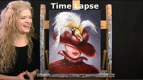 TIME LAPSE - Leer hoe je "VIVA VICTORIAN" schildert met acrylverf - Stap-voor-stap les over modep...