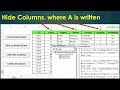 VBA to Hide and Unhide Columns on Conditional Basis - Excel VBA Example
