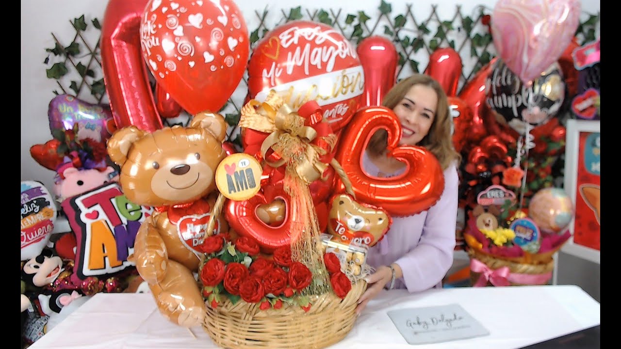 Maxi Canasta de Globos para Enamorados