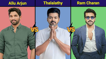 Comparison: Ram charan vs Thalapathy Vijay vs Allu Arjun | Game Changer | Pushpa 3