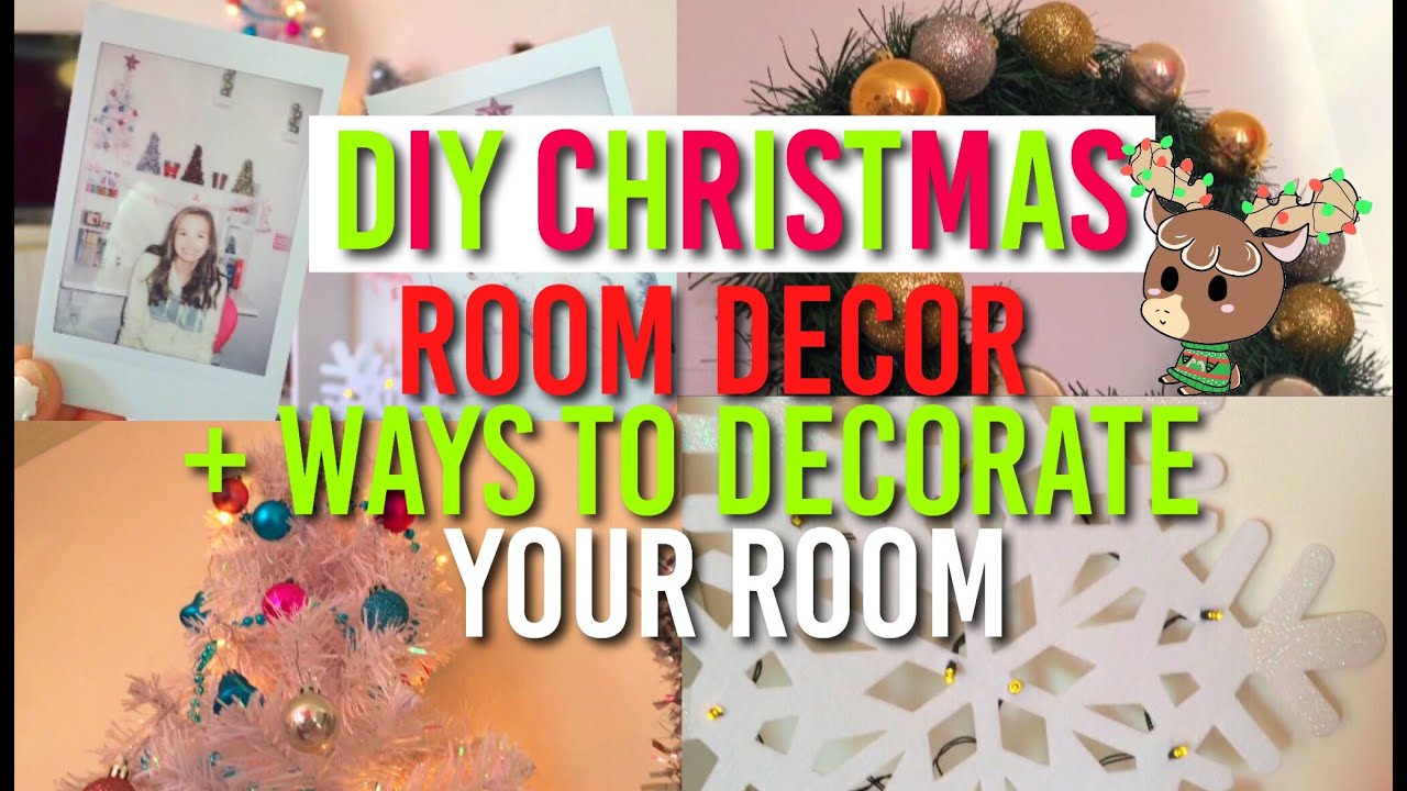 DIY Christmas room decor+ ways to decorate your room!! - YouTube