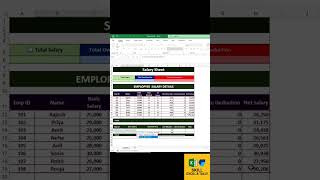 Excel Salary Sheet with Overtime &amp; Late Deduction | Automatic Payroll System 💼📊