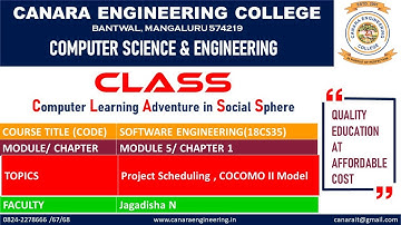VTU SOFTWARE ENGINERING (18CS35) Project Scheduling  [Project Planning] (M5 L1)