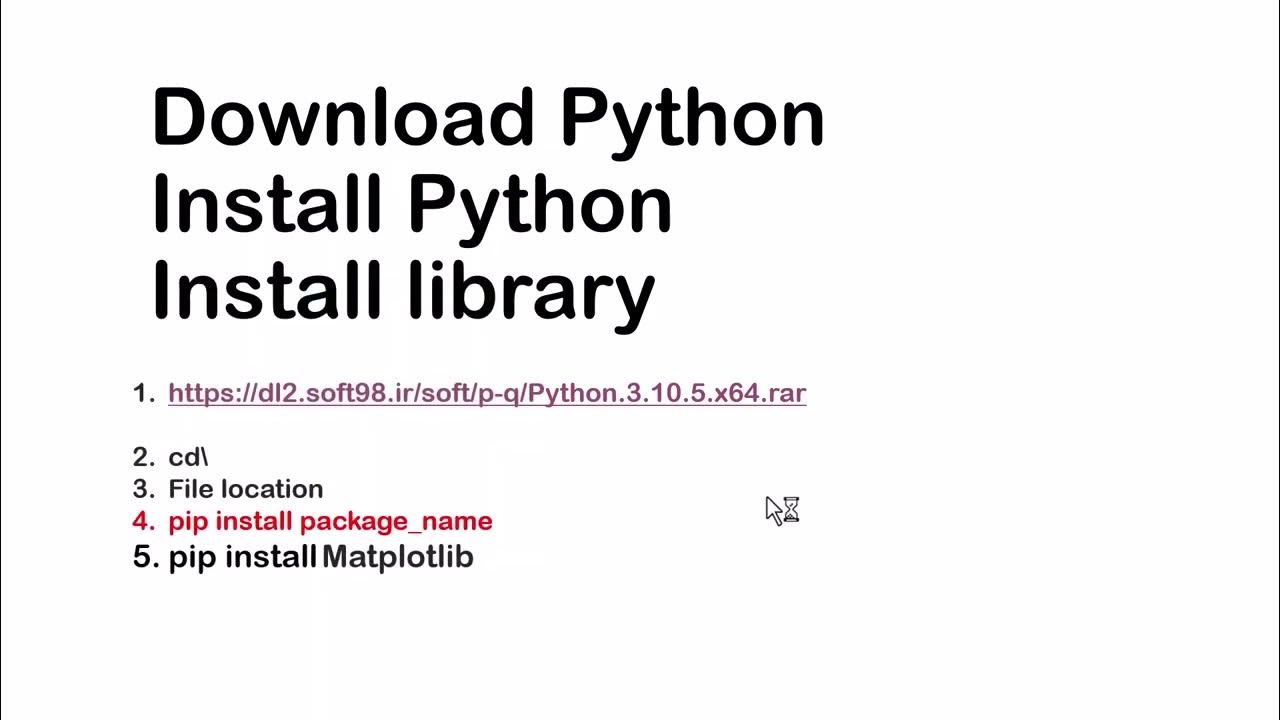 Python: Download, Install and Install library - YouTube