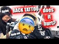 Do back tattoos hurt full back vlog  how to travel with a fresh tattoo  holly huntty  romantra