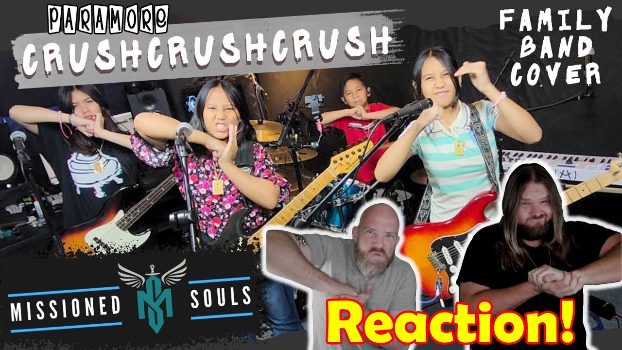 Musicians react to hearing Paramore - CRUSHCRUSHCRUSH | Missioned Souls | family band studio cover