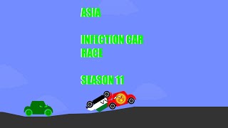 Asia Infection Car Race | Country Cars | Algodoo | Season 11