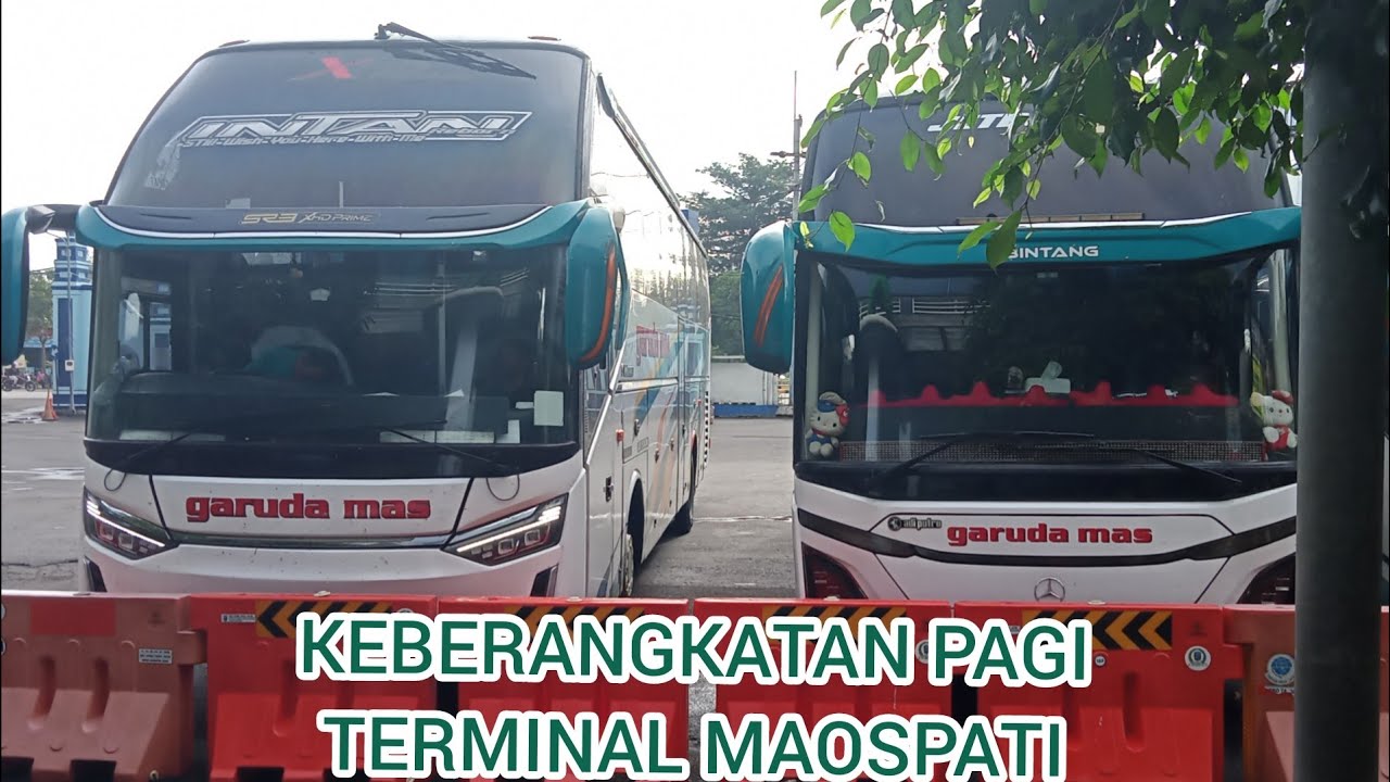 KEBERANGKATAN BUS JAM 8 PAGI DARI TERMINAL MAOSPATI 🔥