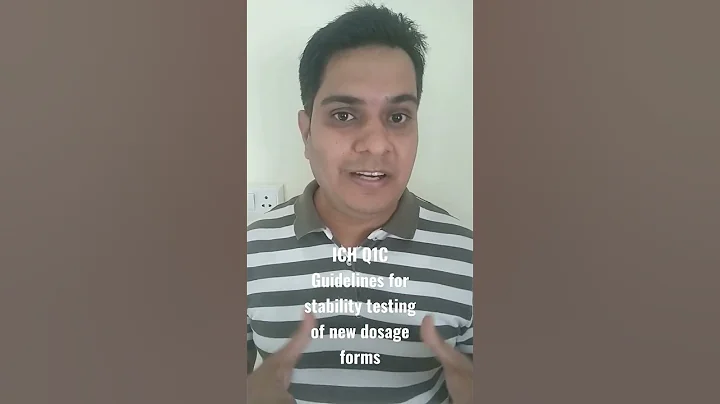 ICH Q1C Guidelines I Stability testing of new dosage forms
