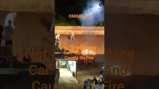 A Race Car Flipped And Caught On Fire #stupidness #racing #fire #flipping #shocked #ouch