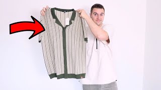 Oukumen Striped Knit Short Sleeve Polo Shirt Green - User Review Discount Code