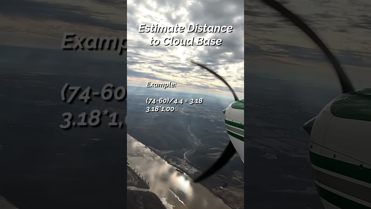 "Private Pilot: Cloud Base Estimate" Cessna Flight - Aviation Tips 