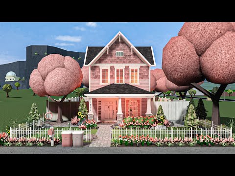 Bloxburg: Aesthetic Blush House SpeedBuild Part 1 | Roblox Bloxburg | 322k
