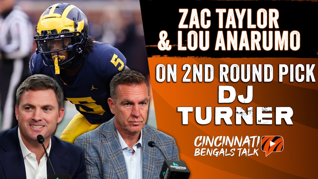 Zac Taylor and Lou Anarumo on Bengals' 2nd Round Pick DJ Turner 2023