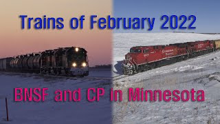 BNSF and Canadian Pacific in Minnesota February 2022