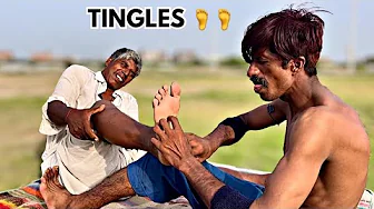 ASMR FEET TINGLES MEN MASSAGE FOR RELAXING | FOOT REFLEXOLOGY | LEG CARE MASSAGE FOR PAIN RELIEF
